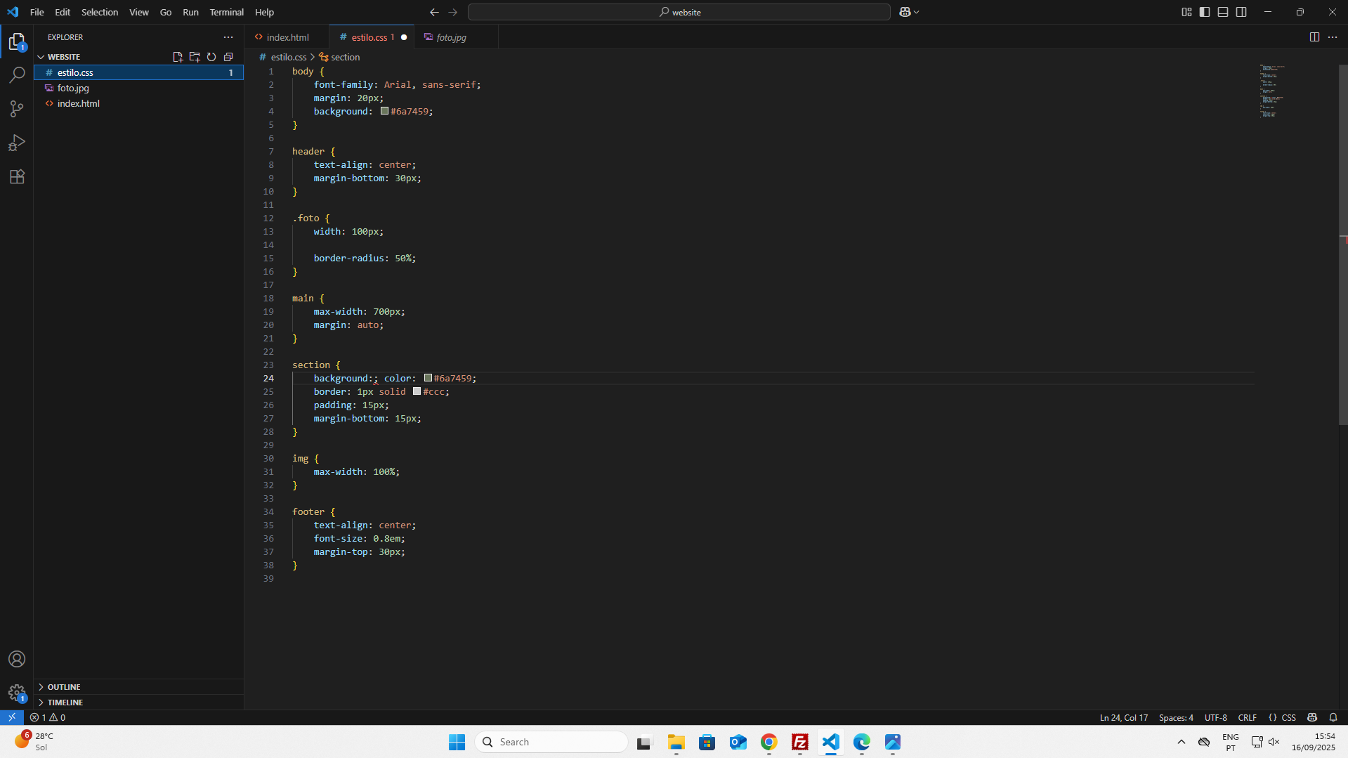 Screenshot da Semana 2
